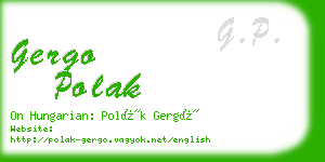 gergo polak business card